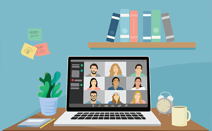 Illustration of virtual meeting